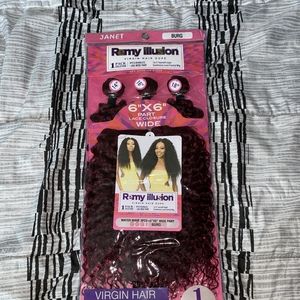water Wave burgundy bundles with lace front